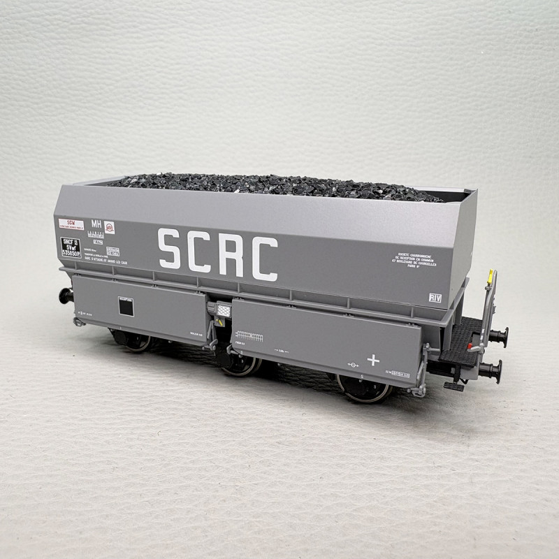 Coffret de 2 wagons coke MH45 "SCRC", chargement de coke, SNCF, Ep. III - REE WB-960 - HO 1/87