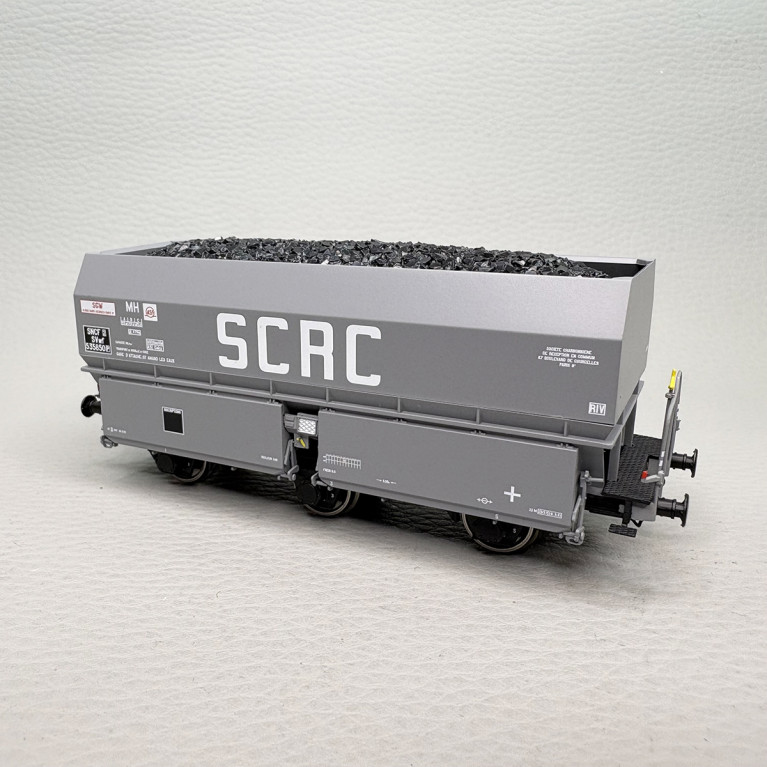 Coffret de 2 wagons coke MH45 "SCRC", chargement de coke, SNCF, Ep. III - REE WB-960 - HO 1/87