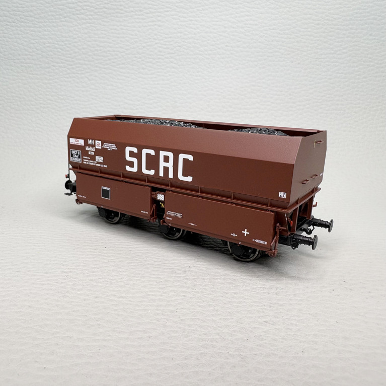 Coffret de 2 wagons coke MH45 "SCRC", chargement de coke, SNCF, Ep. III - REE WB-960 - HO 1/87