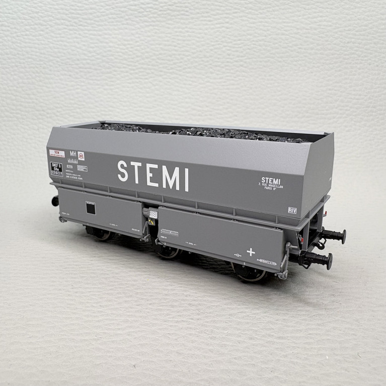 Wagon coke MH45 "STEMI", chargement de coke, SNCF, Ep. III - REE WB-962 - HO 1/87