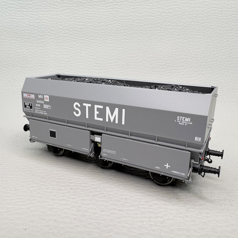 Wagon coke MH45 "STEMI", chargement de coke, SNCF, Ep. III - REE WB-962 - HO 1/87