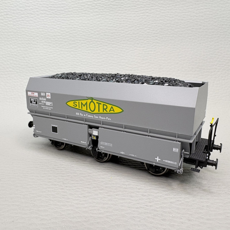 Wagon coke MH45 "SIMOTRA", chargement de coke, SNCF, Ep. III - REE WB-963 - HO 1/87