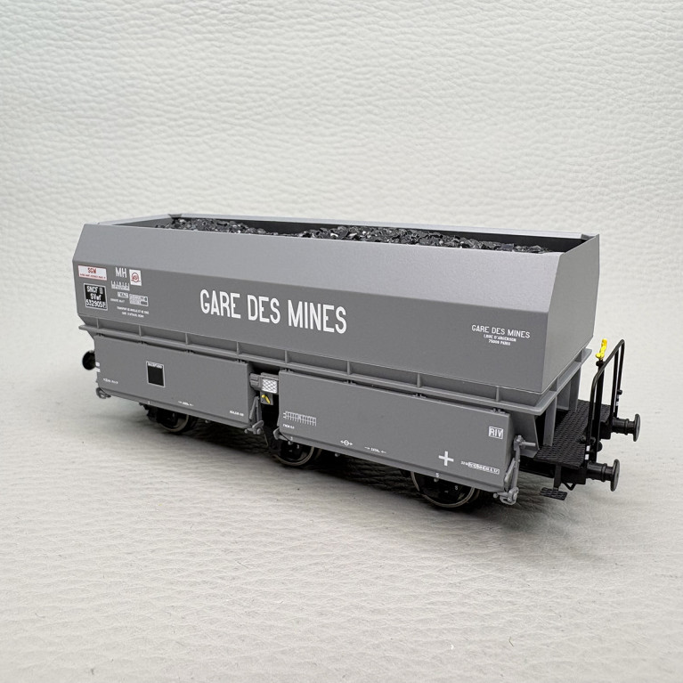 Wagon coke MH45 "Gare des Mines", chargement de coke, SNCF, Ep. III - REE WB-965 - HO 1/87