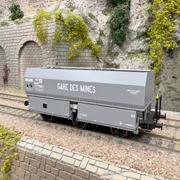 Wagon coke MH45 "Gare des Mines", chargement de coke, SNCF, Ep. III - REE WB-965 - HO 1/87