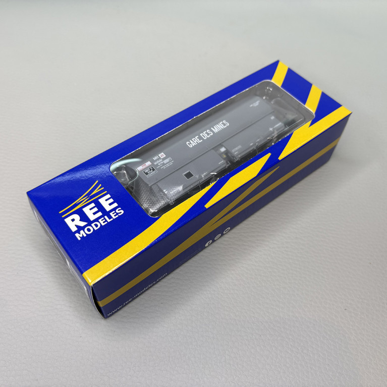 Wagon coke MH45 "Gare des Mines", chargement de coke, SNCF, Ep. III - REE WB-965 - HO 1/87