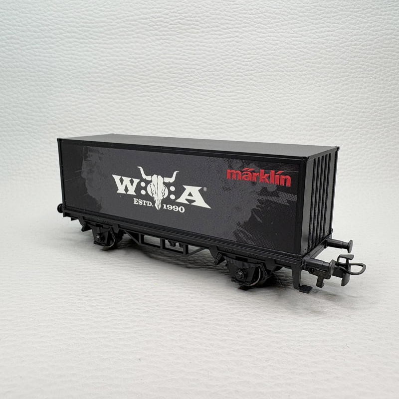 Wagon porte-conteneurs W:O:A Wacken Open Air, série limitée 2026 - MARKLIN 44296 - HO 1/87