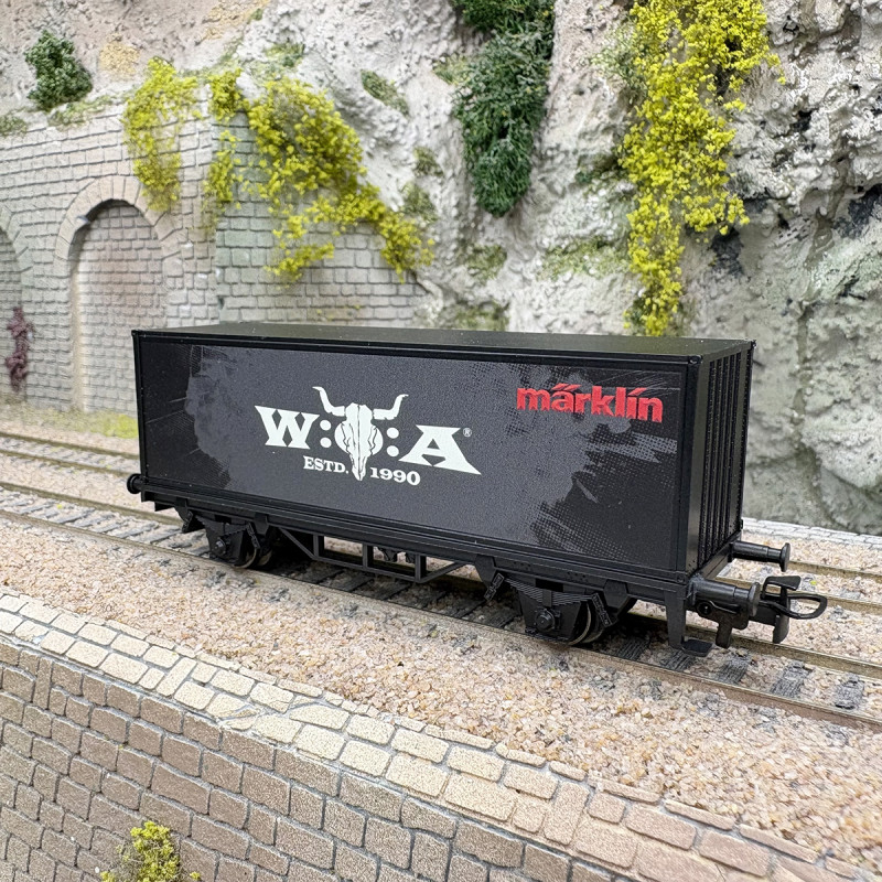 Wagon porte-conteneurs W:O:A Wacken Open Air, série limitée 2026 - MARKLIN 44296 - HO 1/87