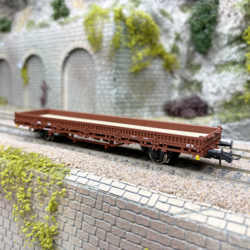 Wagon plat à ranchers pivotants type Ks, FS, Ep. IV - ROCO 6600165 - HO 1/87