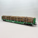 Coffret de 2 wagons à ranchers Rnoos "OnRail", chargement bois rond, Ep. VI - ROCO 6600319 - HO 1/87