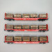 Coffret de 3 wagons à ranchers Rnoos "OnRail", chargement bois rond, Ep. VI - ROCO 6600318 - HO 1/87