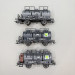 Coffret de 3 wagons-citernes à 3 cuves, "Benzin- und Petroleumgesellschaft Hamburg", DB, Ep. III - MARKLIN 46491 - HO 1/87