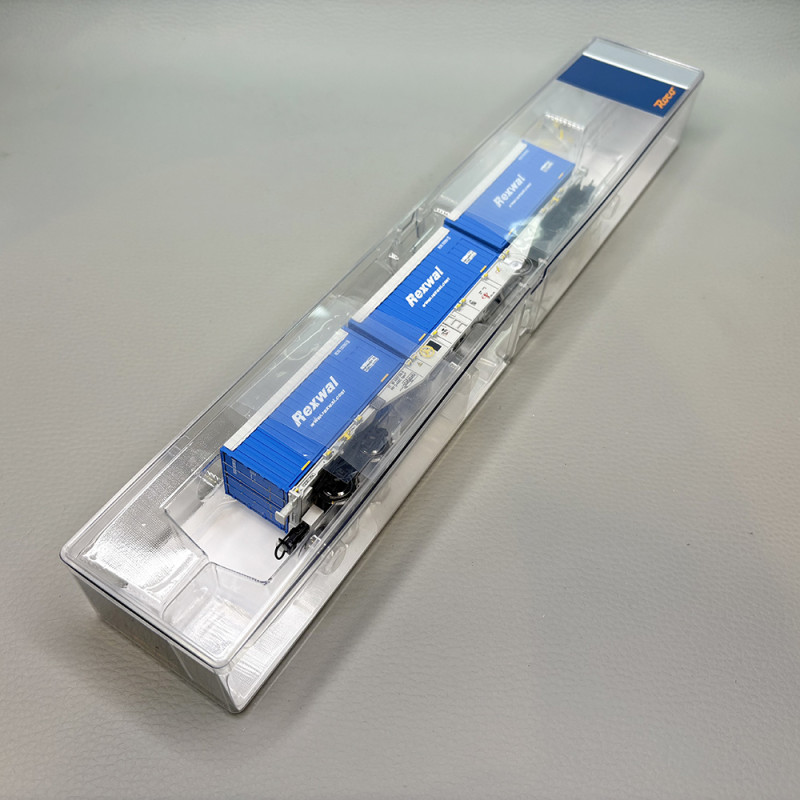 Wagon porte-conteneurs Sgns "AAE", chargement conteneurs Rexwal, SBB, Ep. VI - ROCO 6600234 - HO 1/87