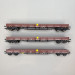 Coffret de 3 wagons à bords bas Res-x, brun-rouge, DB AG, Ep. VI - MARKLIN 47162 - HO 1/87