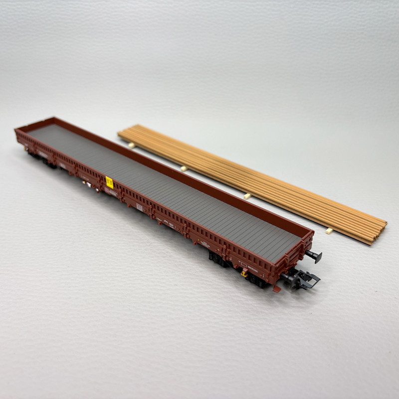 Coffret de 3 wagons à bords bas Res-x, brun-rouge, DB AG, Ep. VI - MARKLIN 47162 - HO 1/87