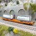 Wagon-poche Sdgnss/T5 "Wascosa", chargement conteneurs-citernes NewPort, Ep. VI - ROCO 6600275 - HO 1/87