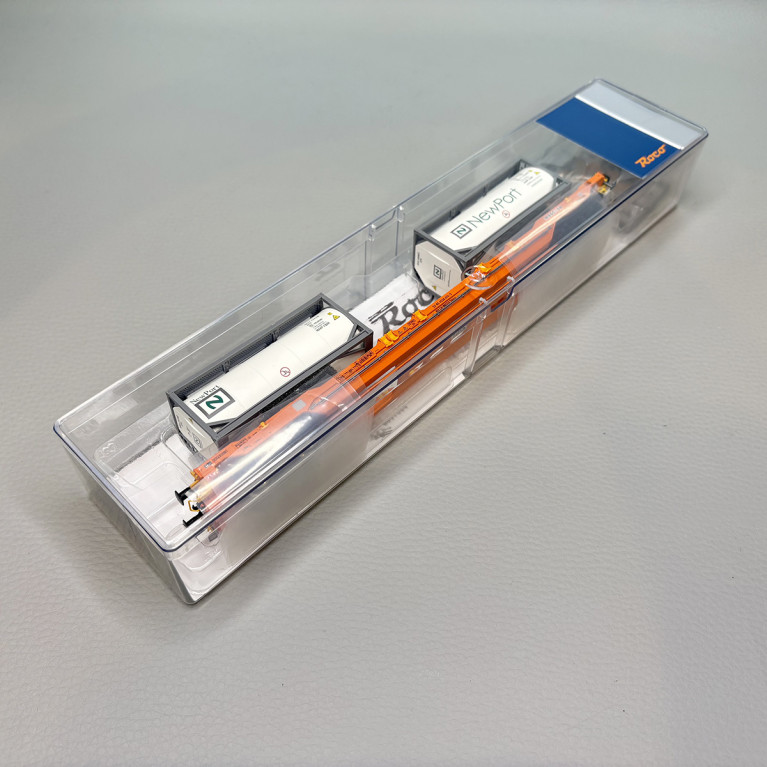 Wagon-poche Sdgnss/T5 "Wascosa", chargement conteneurs-citernes NewPort, Ep. VI - ROCO 6600275 - HO 1/87