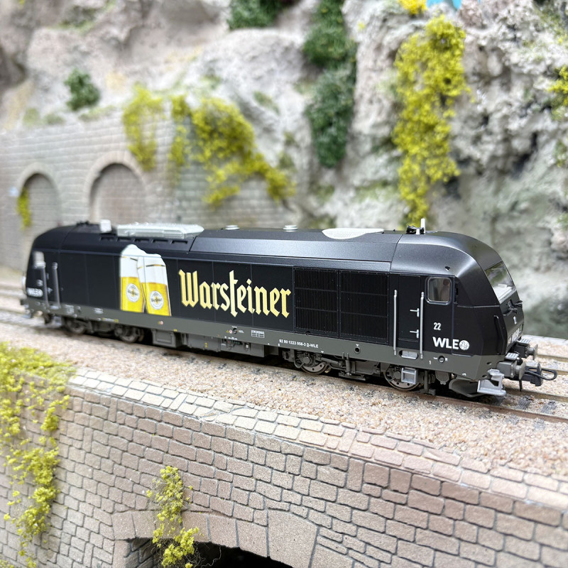 Locomotive diesel 223 056-3 "Warsteiner", Siemens EuroRunner, WLE, AC SON, Ep. VI - ROCO 7320104 - HO 1/87