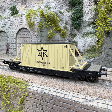 Wagon surbaissé N° 980 801, «Henschel & Sohn», SSt01, DB, Ep. III, BRAWA 47914, HO 1/87