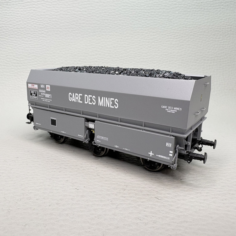 Coffret de 2 wagons coke MH45, «Montenay» et «Gare des Mines», SNCF, Ep. III, REE WB-964, HO 1/87