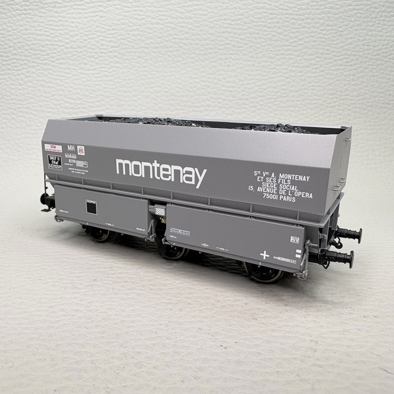 Coffret de 2 wagons coke MH45, «Montenay» et «Gare des Mines», SNCF, Ep. III, REE WB-964, HO 1/87