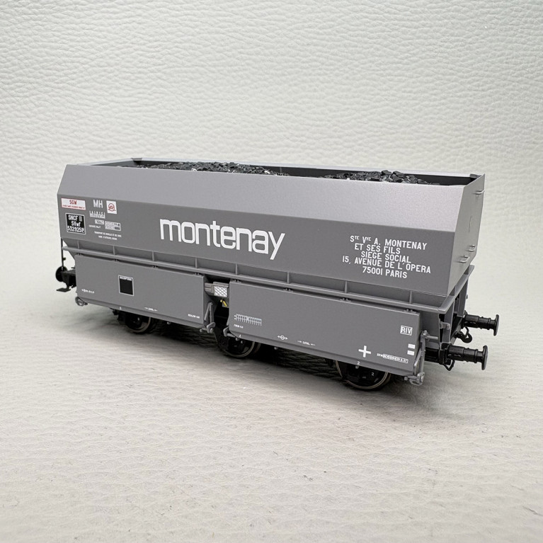 Coffret de 2 wagons coke MH45, «Montenay» et «Gare des Mines», SNCF, Ep. III, REE WB-964, HO 1/87