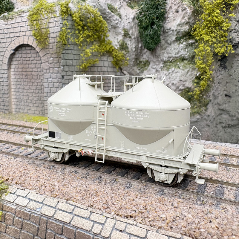 Wagon silo à poussière Ucs908, N°21 80 910 5 777-6, DB, Ep. IV, BRAWA 51327, HO 1/87
