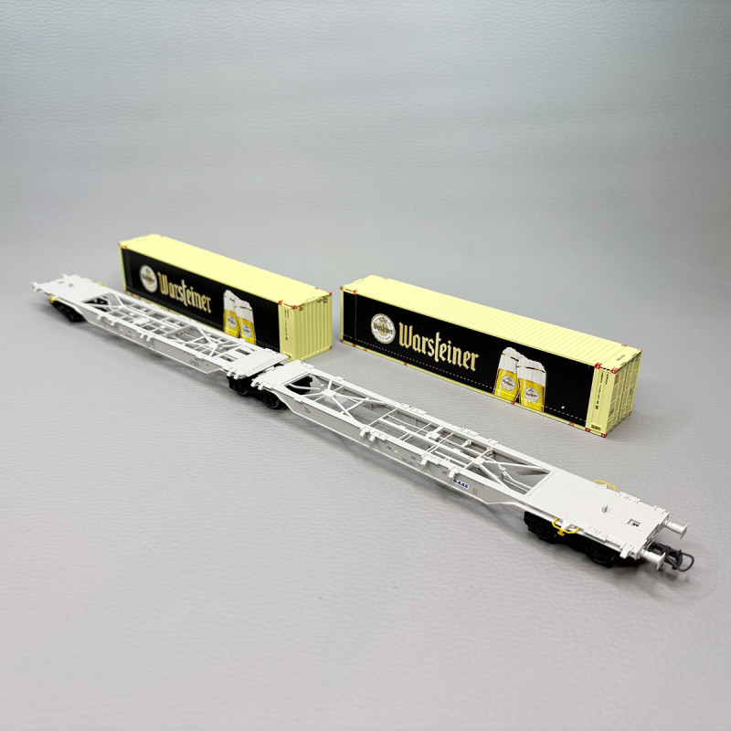 Wagon porte-conteneurs double Sggmrs, «Warsteiner», AAE, Ep. VI, ROCO 6600320, HO 1/87