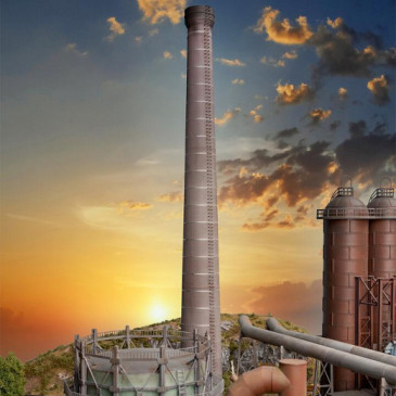 Grande cheminée industrielle - Faller 180055 - HO 1/87