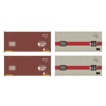 Ensemble de 4 conteneurs - HOBBYTRAIN H9017 - N 1/160