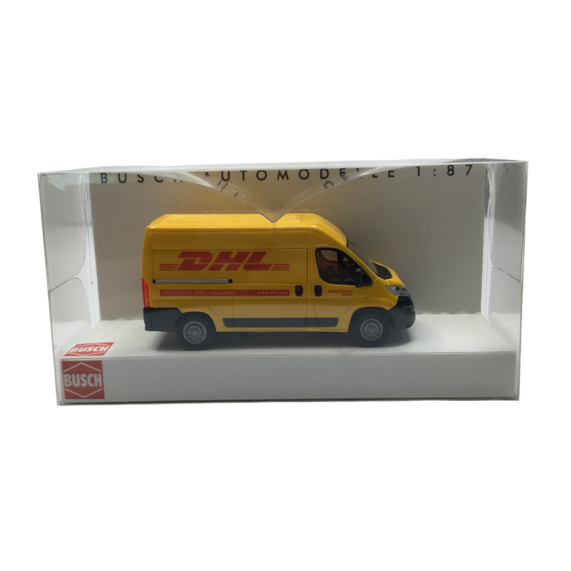 Fiat Ducato, fourgonnette DHL, 2014 - BUSCH 54611 - HO 1/87
