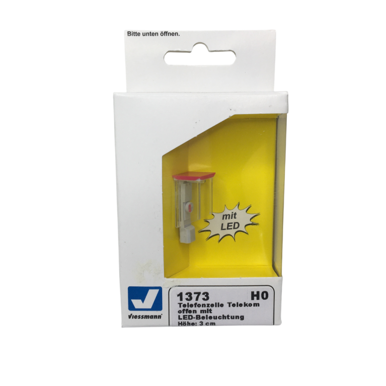 Cabine téléphonique avec éclairage à led-HO-1/87-VIESSMANN 1373