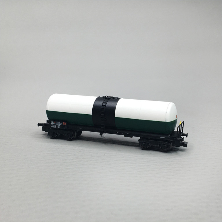 Wagon citerne ANF long, «Simotra» vert et blanc, SNCF, Ep. IV, AZAR MODELS W05-SI2, Z 1/220