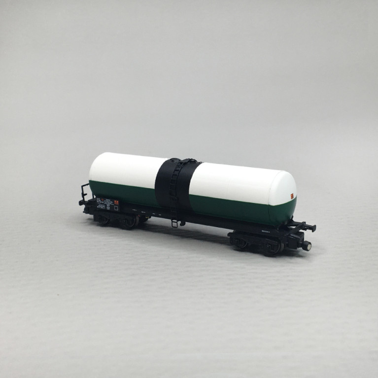 Wagon citerne ANF long, «Simotra» vert et blanc, SNCF, Ep. IV, AZAR MODELS W05-SI2, Z 1/220