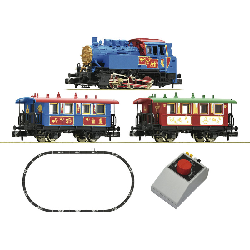 Coffret de démarrage «Train de Noël», locomotive vapeur classe 80, Ep. I-VI, FLEISCHMANN 5160007, N 1/160