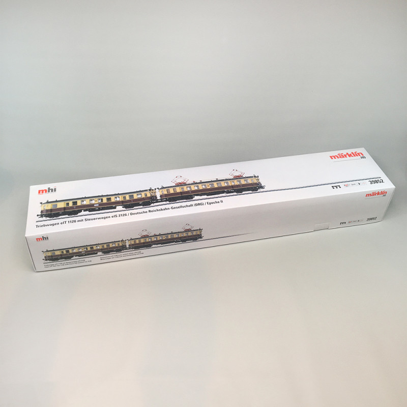 Automotrice elT 1126, avec voiture pilote elS 2126, DRG, Ep. II, MÄRKLIN 39852, HO 1/87 - AC SON