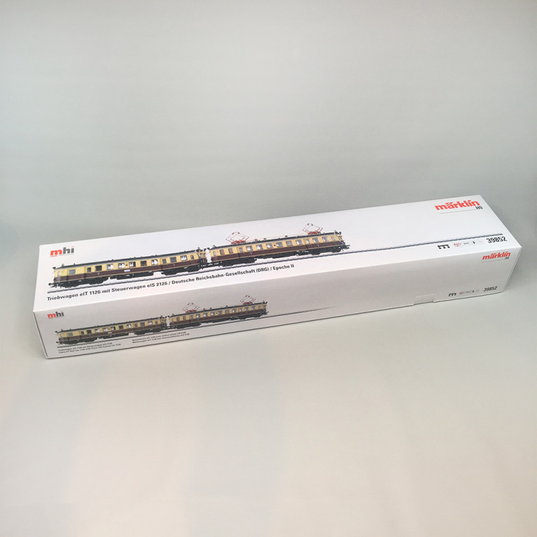 Automotrice elT 1126, avec voiture pilote elS 2126, DRG, Ep. II, MÄRKLIN 39852, HO 1/87 - AC SON