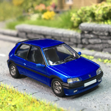 Peugeot 106, 3 portes phase 1 XSI, bleu, 1992 - SAI 6637 - HO 1/87