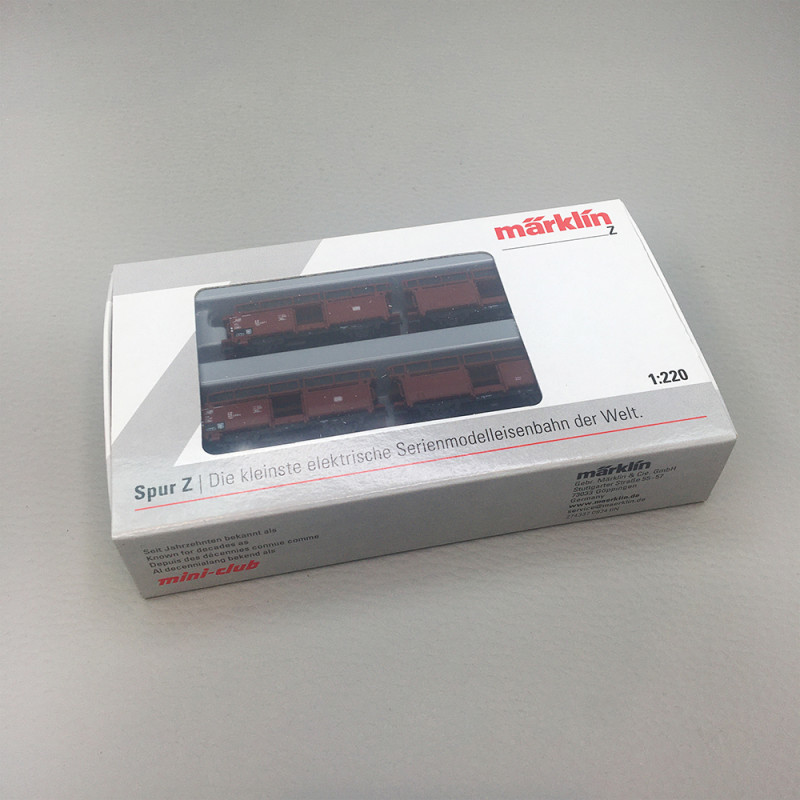 Coffret de wagons porte-automobiles Laae 540, DB, Ep. IV, MÄRKLIN 86234, Z 1/220