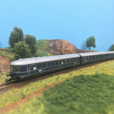 Coffret de 5 voitures grandes lignes "Blauer Enzian", DB, Ep. III, MÄRKLIN 87615, Z 1/220