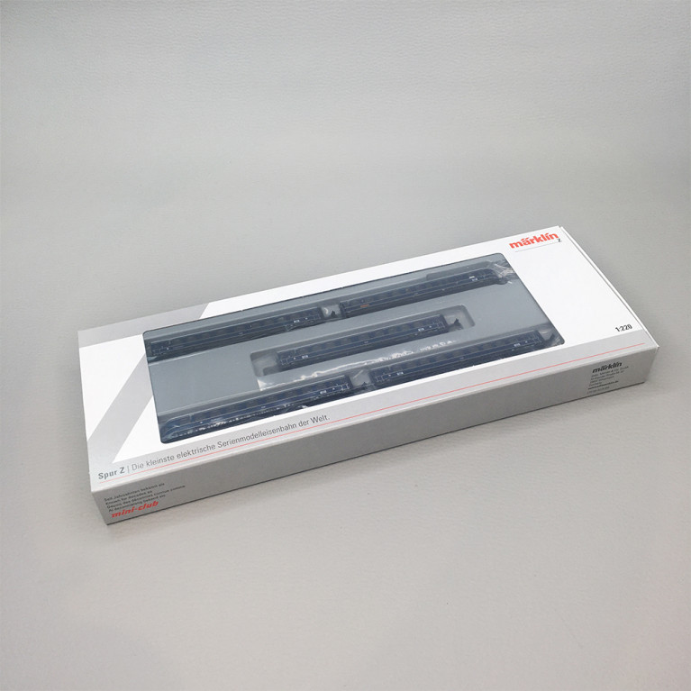 Coffret de 5 voitures grandes lignes "Blauer Enzian", DB, Ep. III, MÄRKLIN 87615, Z 1/220