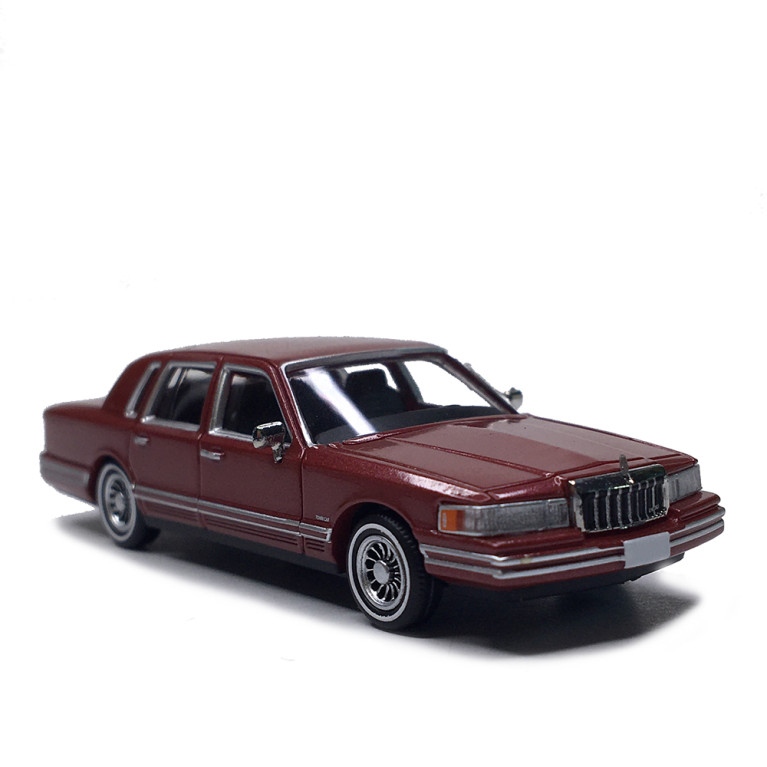Lincoln town car, rouge métallisé, 1991 - PCX 870909 - HO 1/87