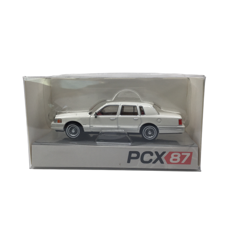 Lincoln town car, blanc, 1991 - PCX 870910 - HO 1/87