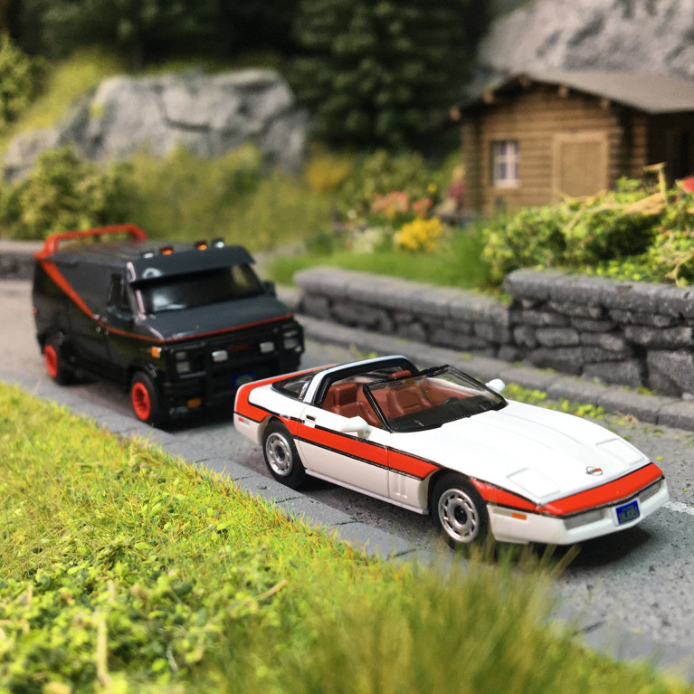 Ensemble, GMC Vandura, Chevrolet Corvette C4 - BREKINA 90501 - HO 1/87