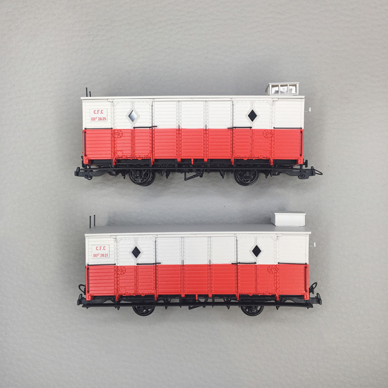 Coffret de 2 fourgons, N°2621 et 2625, CFC, Ep. III-IV, REE VM-047, HOm 1/87