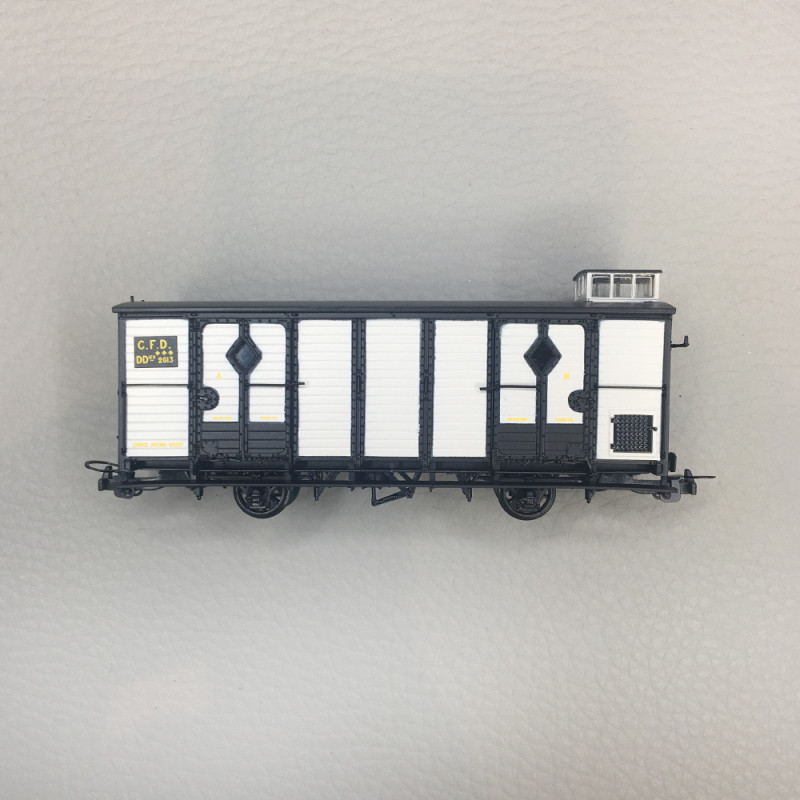 Fourgon gris clair, ferrures noires, N°2613, CFD, Ep. II-III, REE VM-048, HOm 1/87