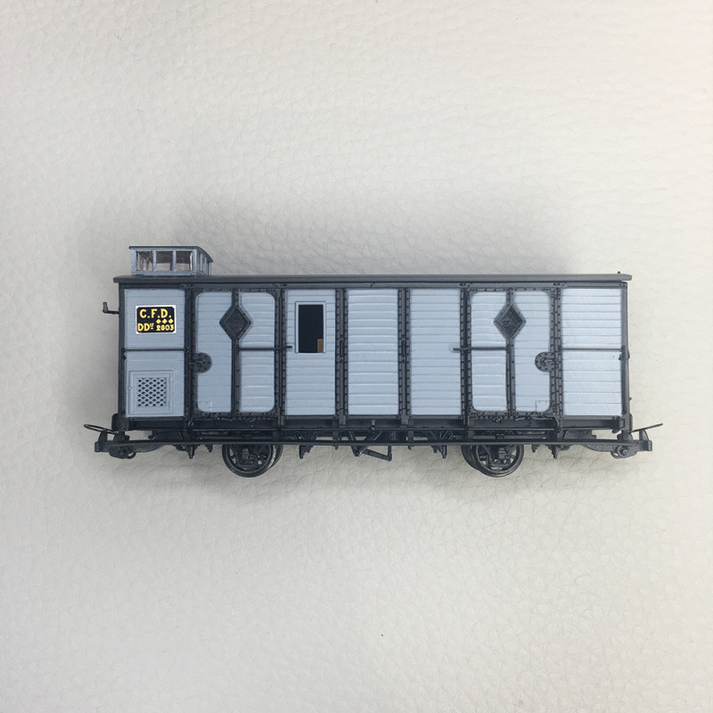 Fourgon gris bleu, ferrures noires, N°2603, Train Touristique Velay, Ep. III-IV, REE VM-052, HOm 1/87