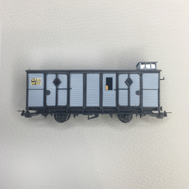 Fourgon gris bleu, ferrures noires, N°2603, Train Touristique Velay, Ep. III-IV, REE VM-052, HOm 1/87