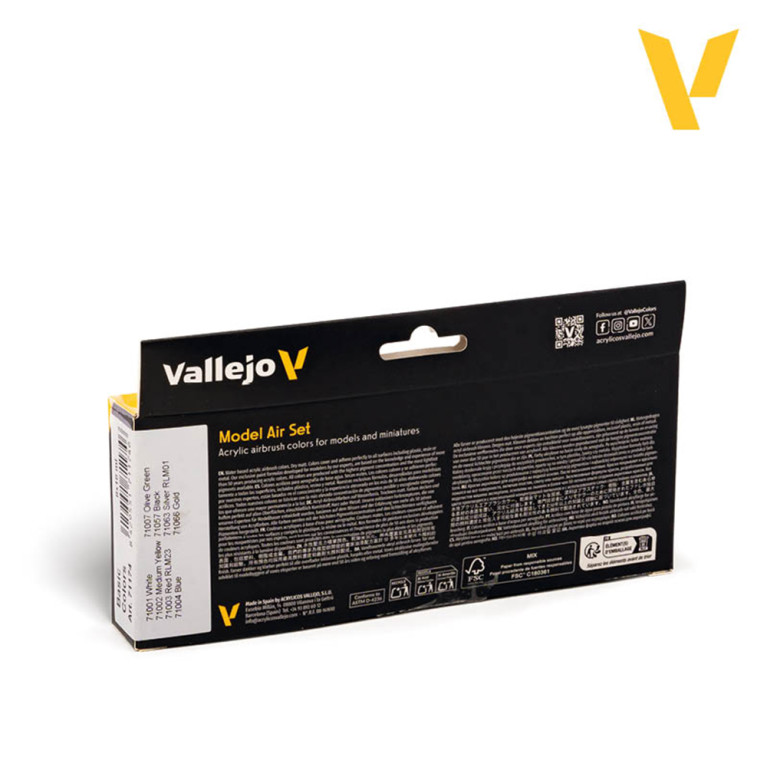 Couleur de base 8x18ml - Model Air - VALLEJO 71.174