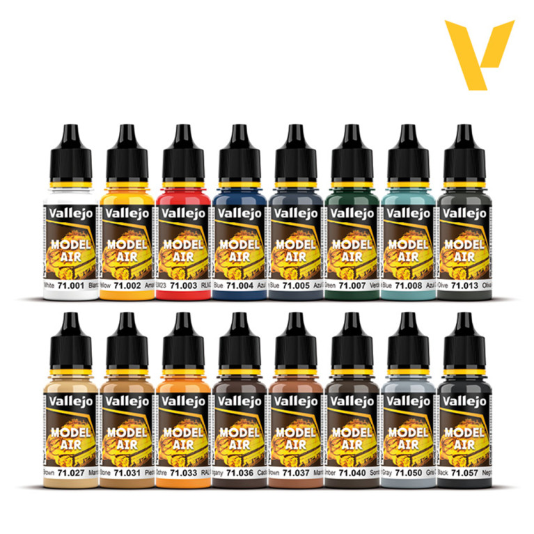 Couleur de base 16x18ml - Model Air - VALLEJO 71.178