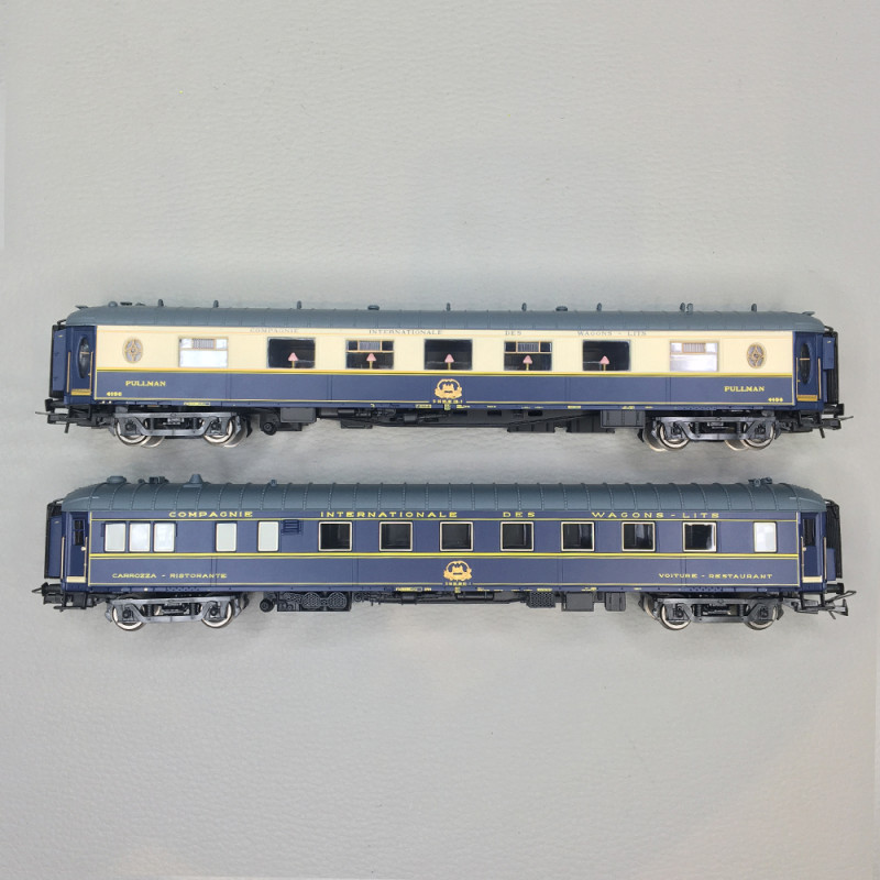 Coffret de 2 voitures "R30/R33" Milano-Napoli, WR "Pistoiesi", WSP "Côte d'Azur", CIWL, Ep. IV, RIVAROSSI HR4428, HO 1/87